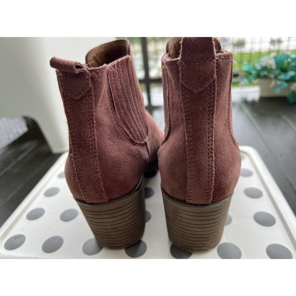 Eurosoft By Sofft Comfort Block Heel Bootie Dusty Rose Suede US Women's 7.5 - Picture 3 of 8